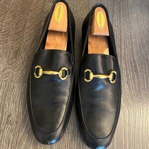 Steve Madden Black Leather Horsebit Loafer